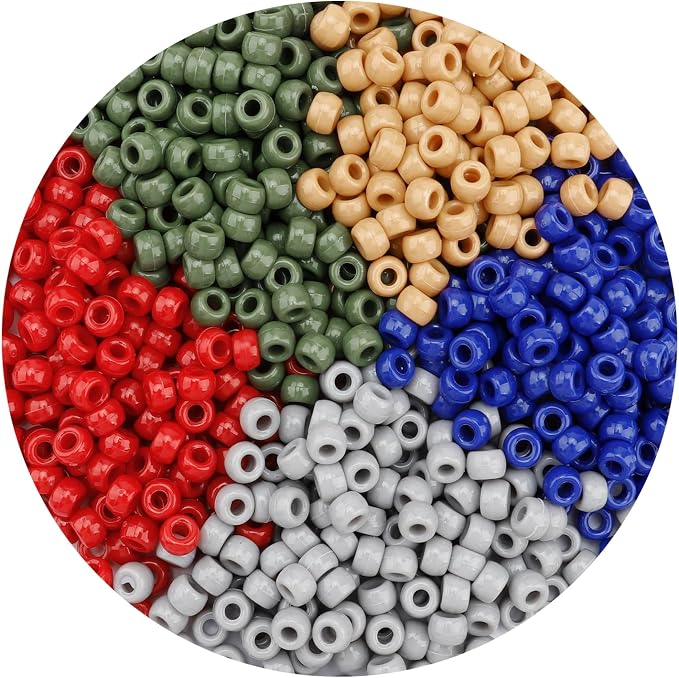 Pony Beads Bulk 1100 Pcs, Beads by anpiwshjo