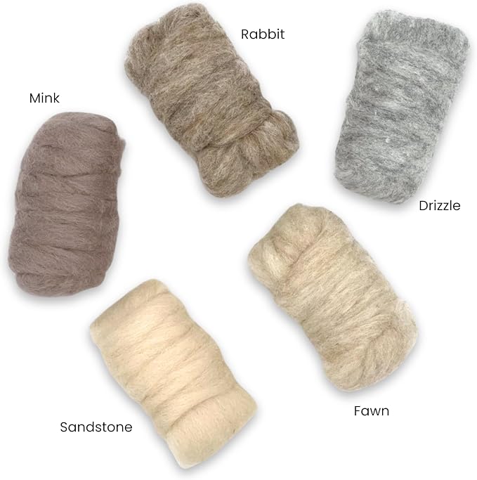 Corriedale Carded Sliver Wool Roving Variety Bundle | Best Core Wool - Image 2