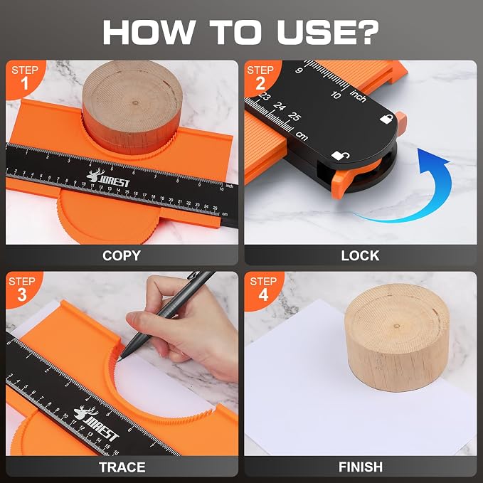 JOREST Contour Gauge with Lock, Gift Ideas - Image 2