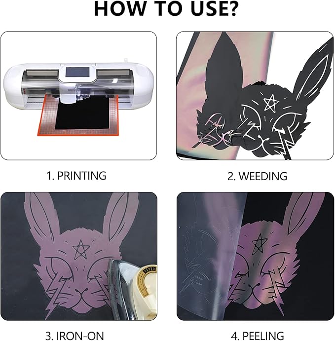 Guangyintong Chameleon HTV Rolls, 12" x 8ft Purple to Green Iron on Vinyl for T-Shirts, Changing Color Heat Transfer Vinyl for All Cutter Machines, Easy to Cut & Weed for DIY Design