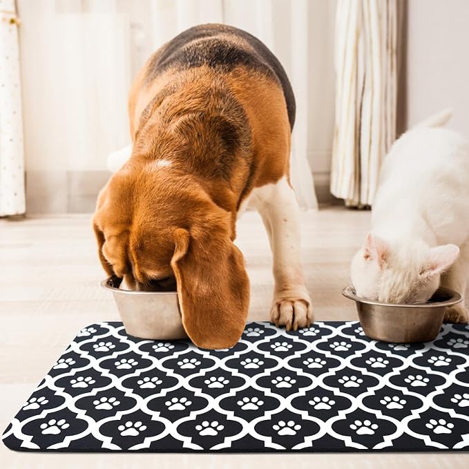 Dog Food Mat 16X24 Inch Pet Feeding Absorbent Mats - Image 7