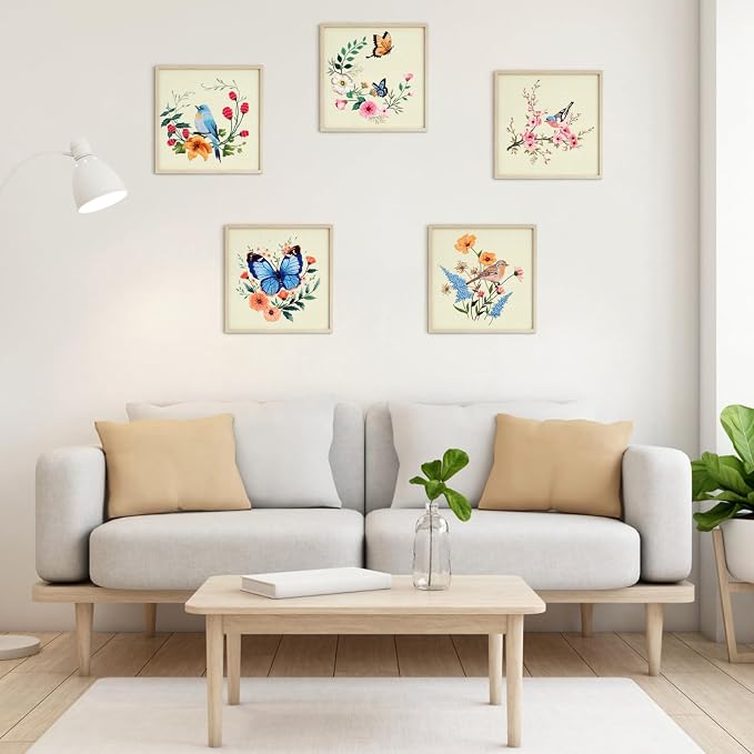 ERKOON 5 Sets Embroidery Kit for Beginners, Hummingbird Cross Stitch Set for - Image 7