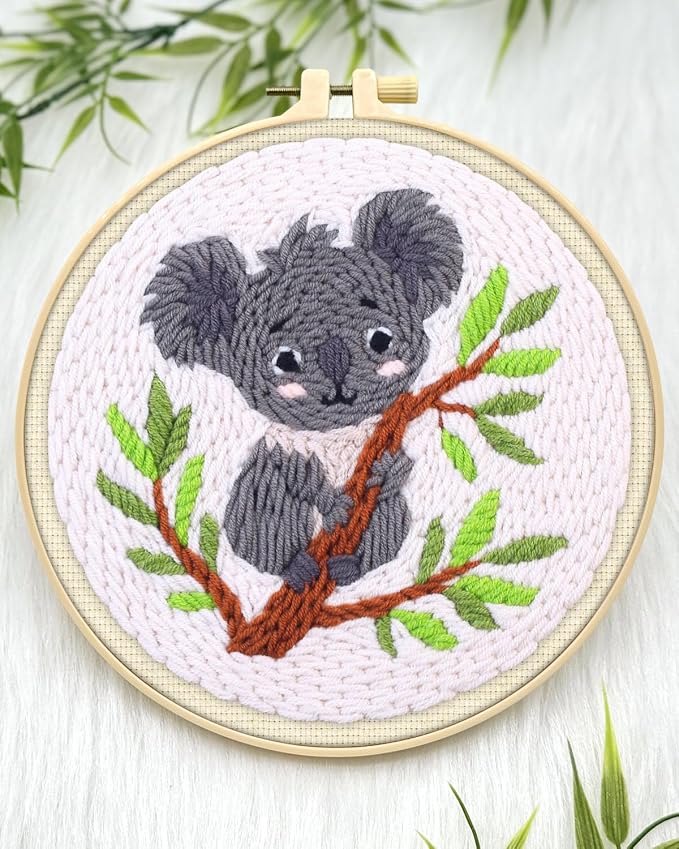 ERKOON Punch Needle Kit for Beginners Adults, DIY Easy Animal Embroidery Set - Image 4
