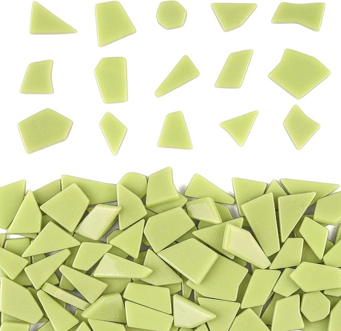 Youway Style Lemon Green Glass Mosaic Tiles by YouwayStyle