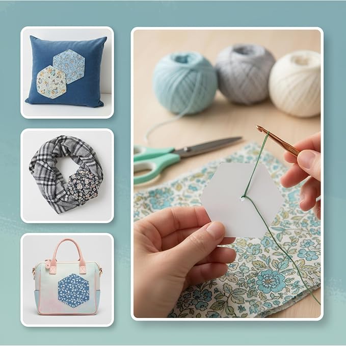 1050 PCS 1" Paper Piecing for Quilting DIY Patchwork Sewing Crafts for DIY - Image 5