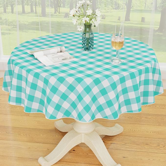 Smiry Plastic Table Cloth, Waterproof Vinyl Tablecloth by Smiry