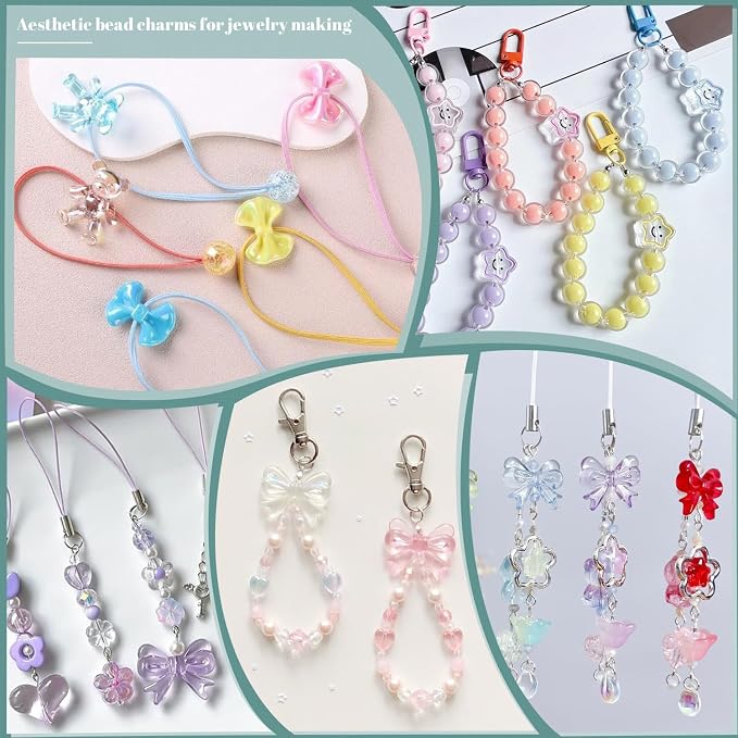200-260PCS TINKRSTUFF Assorted Purple Acrylic Beads - Image 5