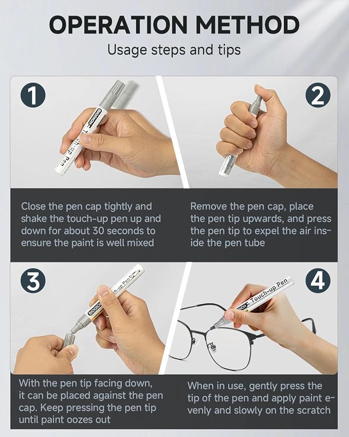 Gold Eyeglass Frame Touch Up Paint Pen, All-in-One Touch Up Kit - Image 5