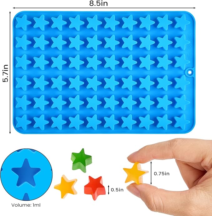 JOERSH Star Candy Molds, 240 Cavities, Non Stick, - Image 2