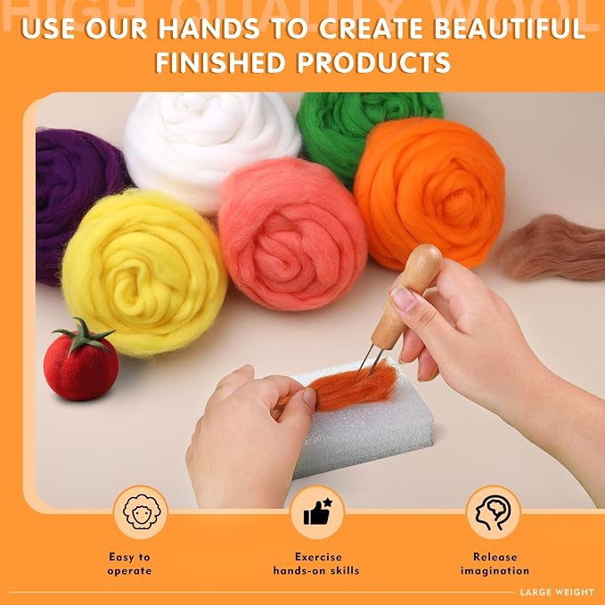 3.53oz Needle Felting Wool Roving Wool - Image 9