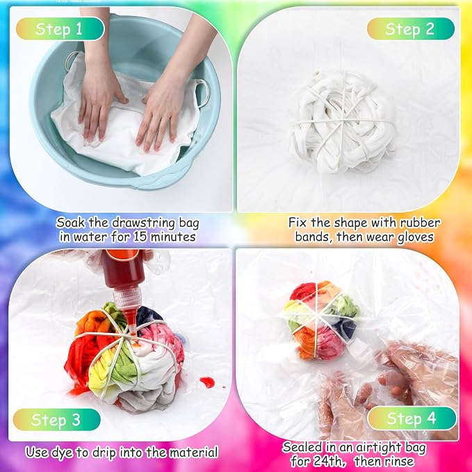 Abbylike 216 Pcs Tie Dye Party Supplies - Image 3