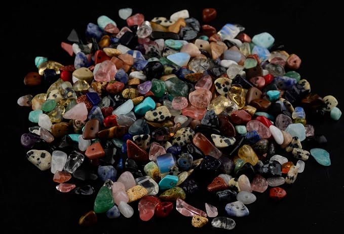 Natural Chip Stone Beads Multicolor 5-8mm About 400 Pieces Irregular Gemstones - Image 2