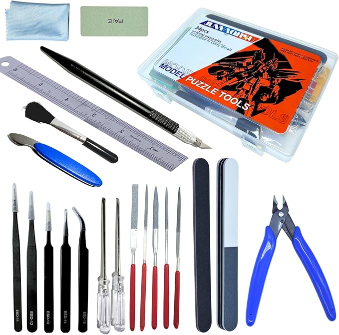 Gundam Model Tools Kit, Screwdriver, Polishing Strip, Blades by Unknown