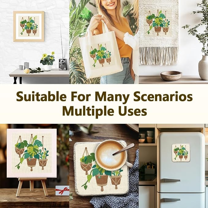 DOODLREAM Monstera Deliciosa DIY Punch Needle Embroidery Kit - Image 5