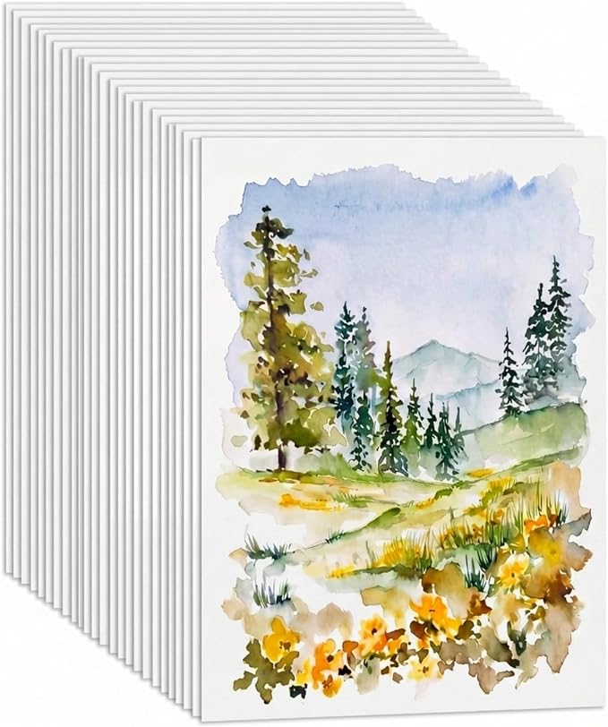 TaoBary 300 Pcs Watercolor Paper Sheet Bulk 6 x 9 Inch White Cold Press Paper by TaoBary