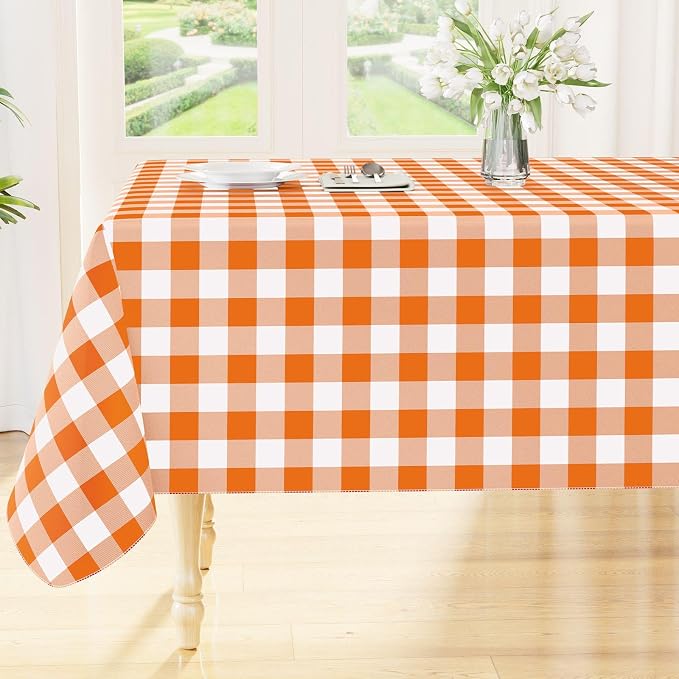 Smiry Rectangle Table Cloth, Waterproof Vinyl Tablecloths by Smiry