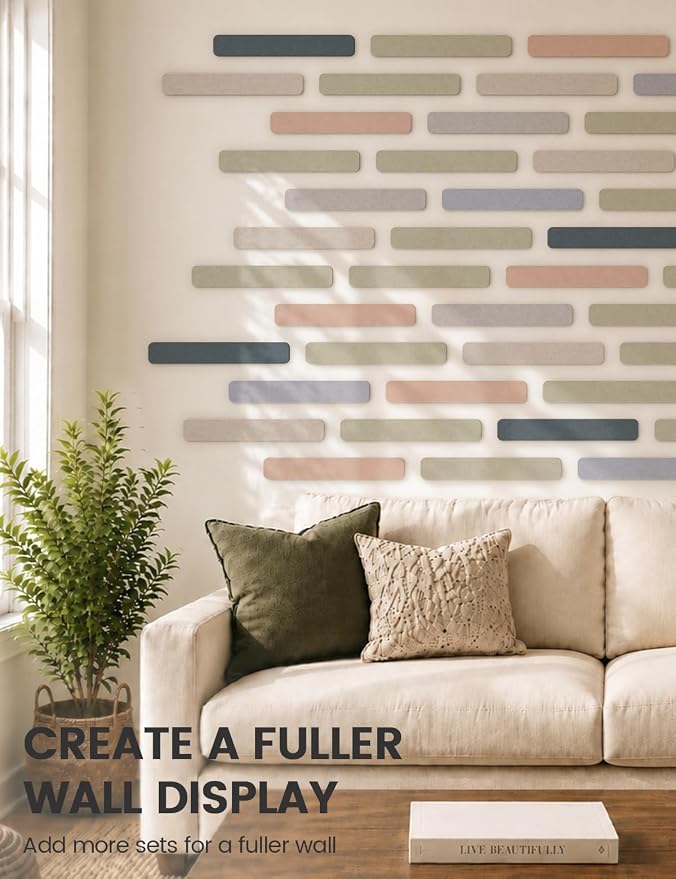 Fluxynara Cork Board Alternative Felt Strip Board 8-Pack 13"x2", Office Pin - Image 7