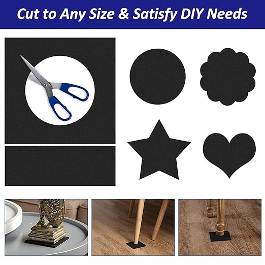 Foam Padding Sheets with Adhesive Backing - 1/2" Thick Self Stick Neoprene Insulation Foam,1/2 Inch Thick X 4 Inch Long X 4 Inch Wide - 4Pcs