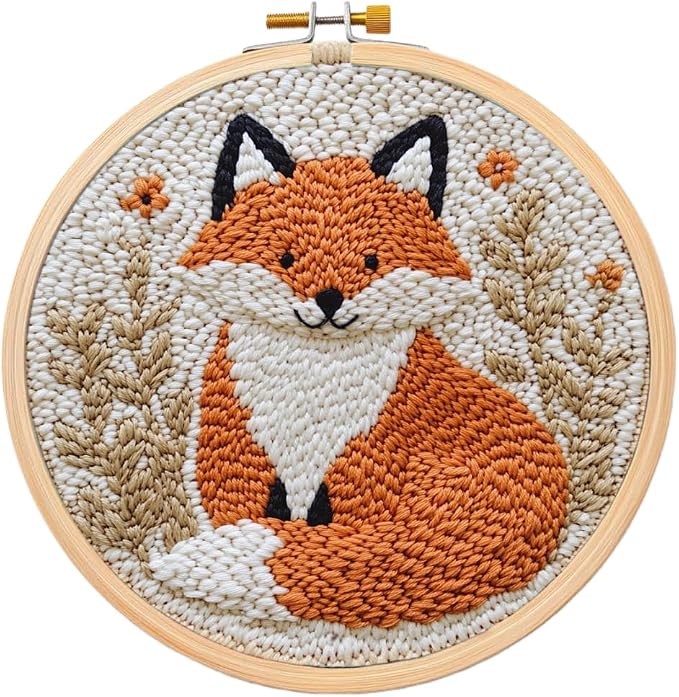 Punch Needle Kit for Beginners – Fox Design Punch Stitching Kit for Adults by Unknown