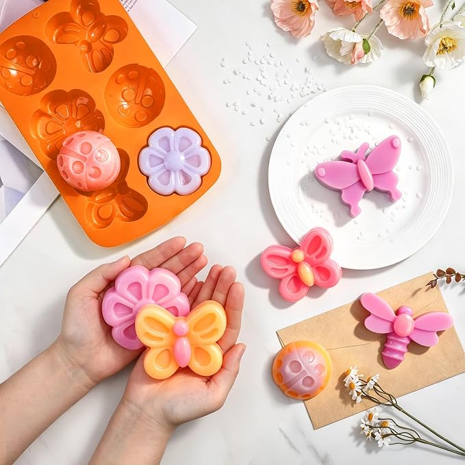 SJ Silicone Molds for Crafts, 2 Pack Butterfly and Insect Soap Molds | 6 - Image 5