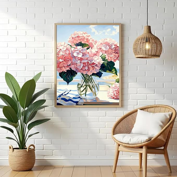 VeGuude Diamond Art Kits for Adults, Full Drill Hydrangea Flowers Diamond - Image 5