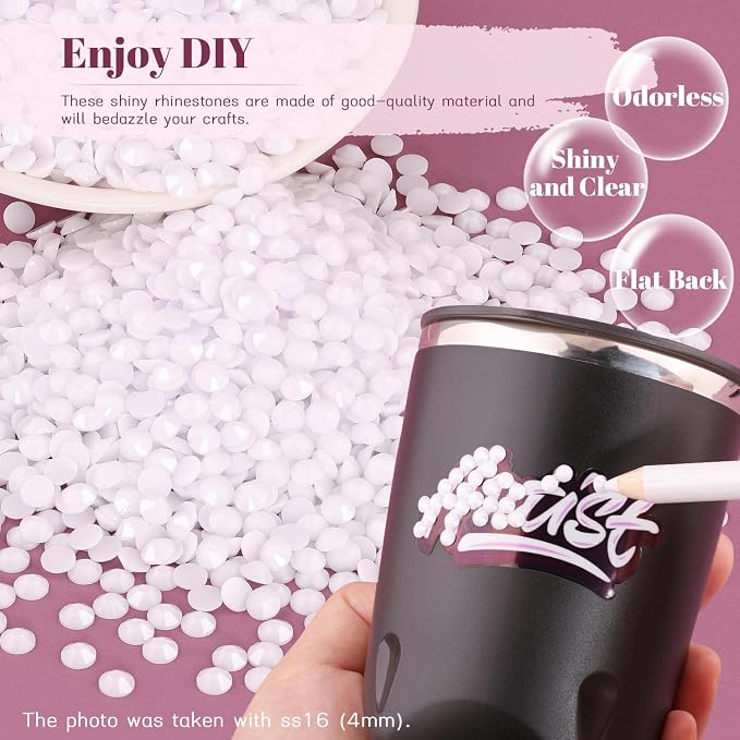 6000PCS 4mm Resin Rhinestones Bulk - Image 4
