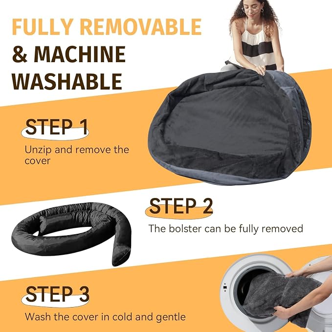 Orthopedic Waterproof Large Dog Bed: Washable Dog Bed - Image 5