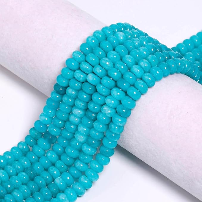 Songxi 5x8mm Amazonite Stone Rondelle Beads, Gemstone - Image 8