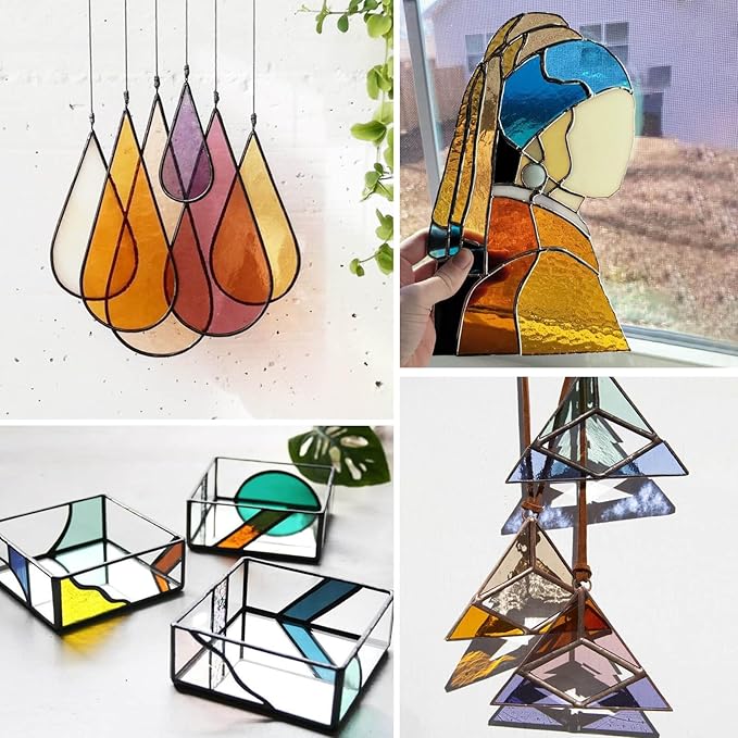 LITMIND 12 Sheets Smooth Transparent Stained Glass Sheets – Warm & Bright Color - Image 4