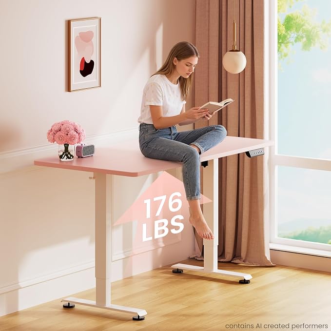 Veken 55 Inch Large Electric Standing Desk, Gaming Table, Suit students - Image 5
