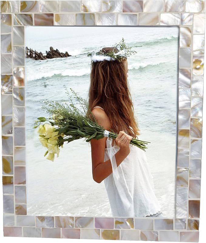 Natural White Picture Frame 8x10, Wedding Picture Frame, Wall Hanging or by GIFTME5
