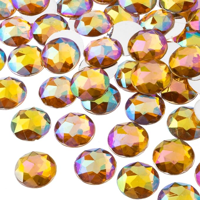 John Bead 200 Pieces 16mm, Acrylic Round Flat Back Rhinestones by JohnBead
