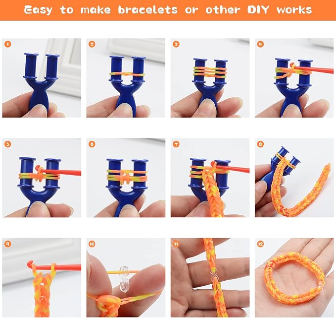 UUEMB 6000+ Rubber Band Bracelet Kit, Colorful Loom Bracelet Making Kit - Image 7