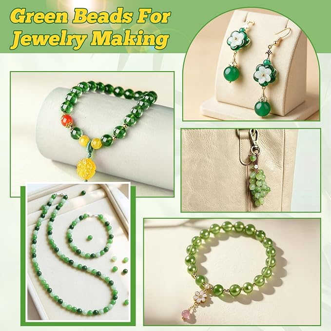 FOGWOWO 2628 Pcs Beaded Plant Kit Green Beads - Image 8
