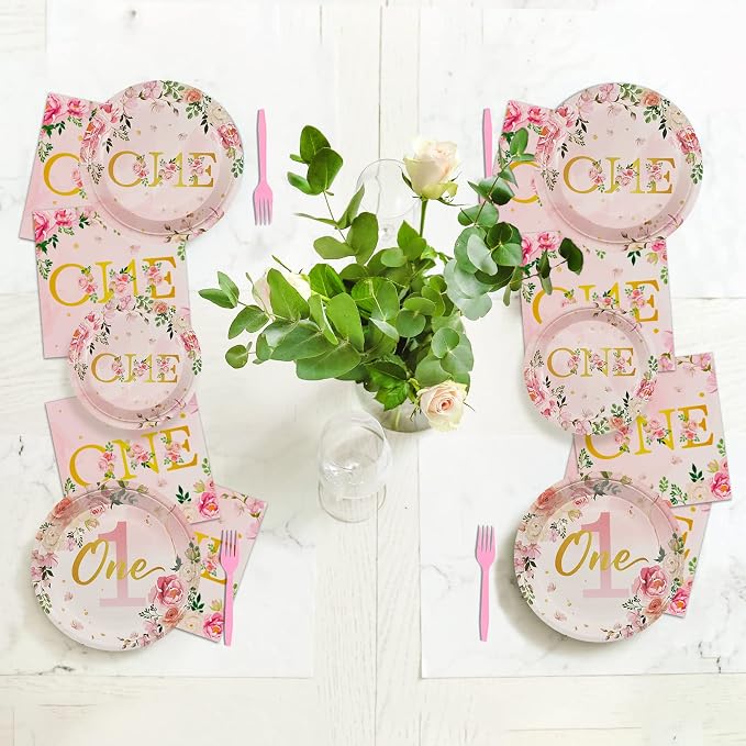 96Pcs 1st Birthday Party Supplies - Image 7