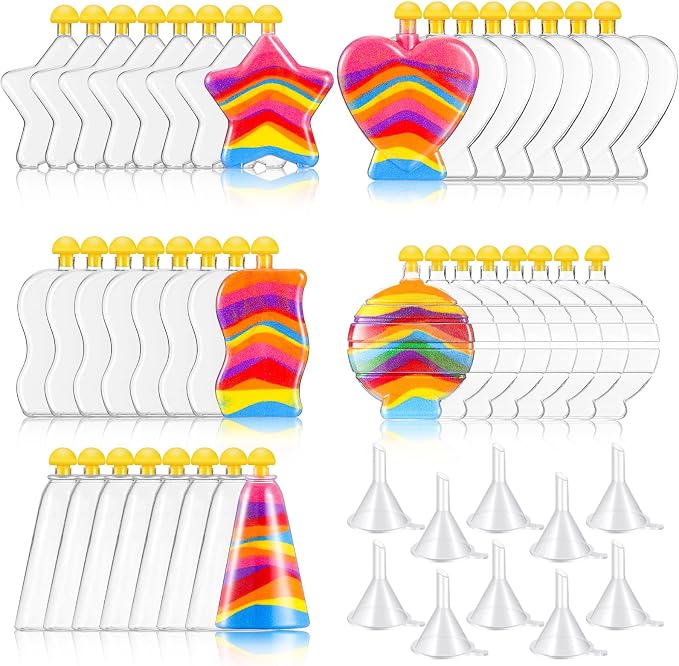 Liliful Sand Art Bottles for Kids, Plastic Crafts Kit Bulk by Liliful