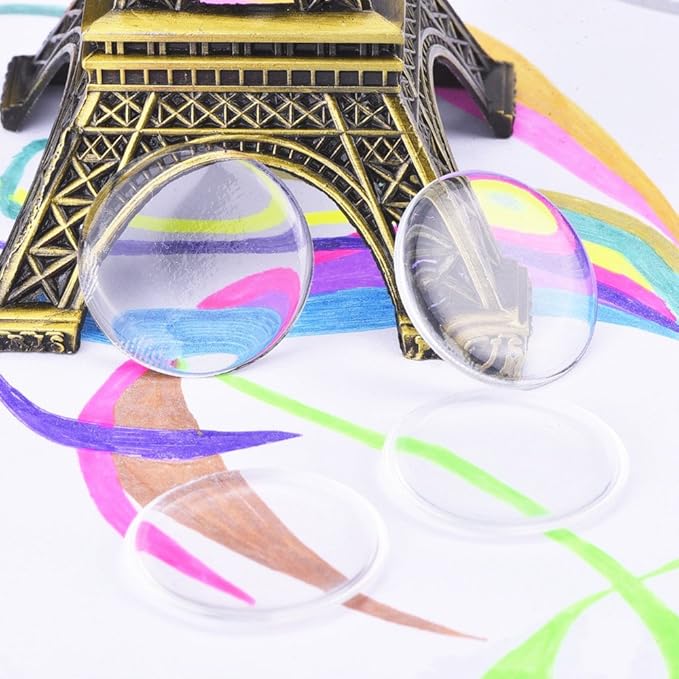 100-Piece Epoxy Resin Dome Stickers – Self-Adhesive Dots for DIY Crafts, Bottle Caps, Hair Bows, Scrapbooks, Jewelry & Pendants,1-Inch,Clear