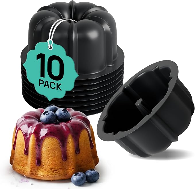 O’Creme Bakeable Plastic Mini Cake Pan & Jello Mold – Non-Stick Silicone Baking by OCreme