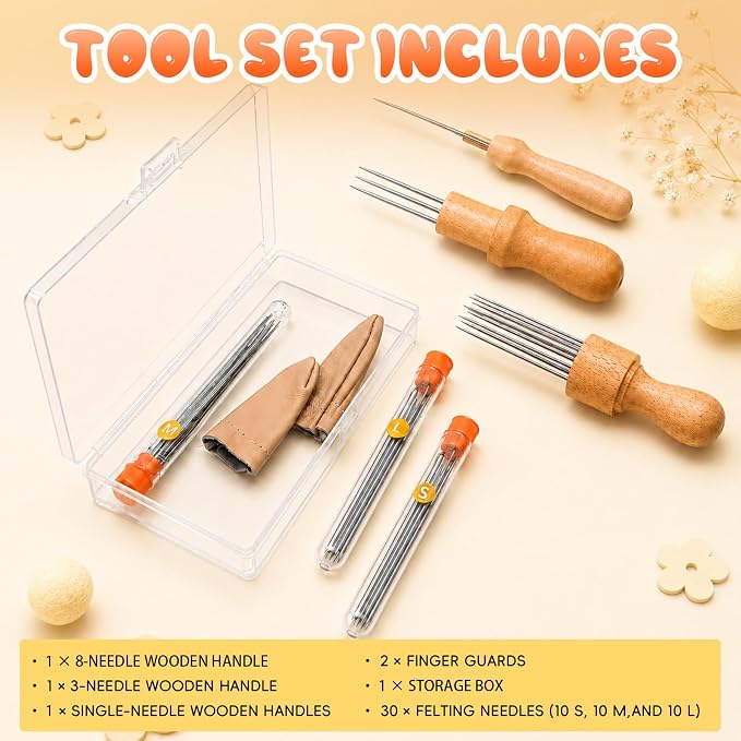 LUDOTEK 38 Pcs Needles Felting Tools Needles Wool Felting Soft Needle Felting - Image 4