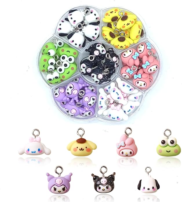 YOKUSHI 42PCS Cute Cartoon Resin Charms by YOKUSHI