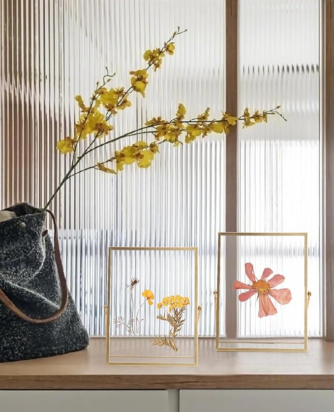 AceList Gold Picture Frames, art or pressed flowers on a desk, shelf or - Image 4