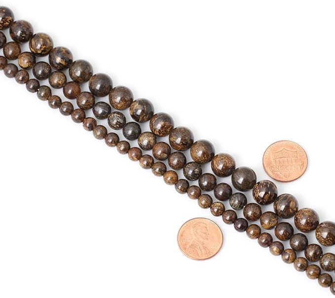 35PCS 10mm Natural Bronzite Gemstone Round Loose Beads - Image 6