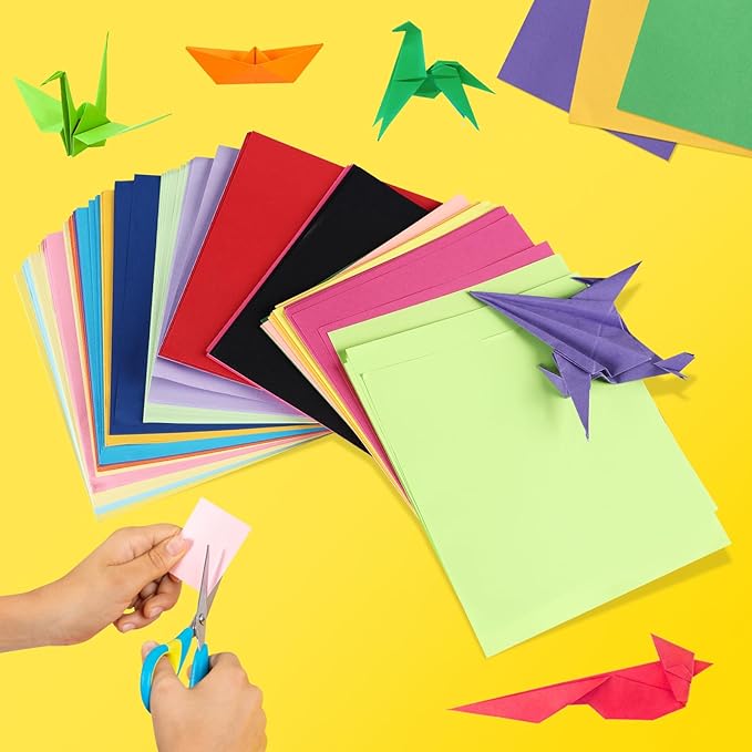 Granhoolm 300 Sheets Origami Paper, 20 Colors Origami Paper 5x5 inch,Double Sided Color Oragami Papers for Paper Artists,Craft Enthusiasts,Kids DIY School Arts Crafts