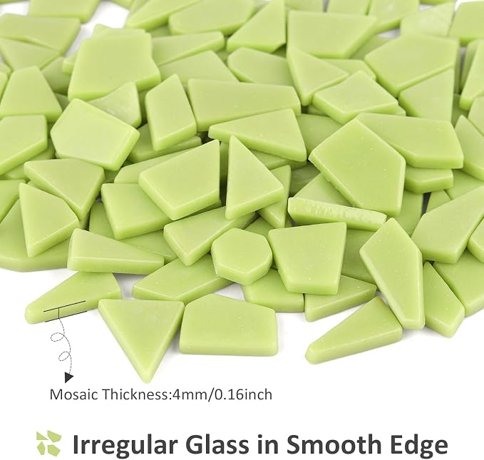Youway Style Lemon Green Glass Mosaic Tiles - Image 4