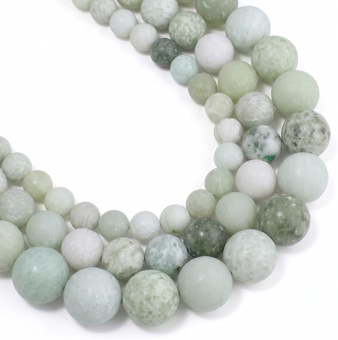 36pcs Natural Matte Grape Gemstone Beads，10mm Frosted Round Loose Stone Beads by Yochus