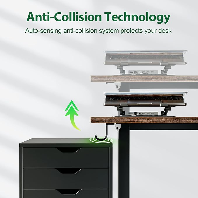 Agilestic Electric Standing Desk, 71 x 31.5 Inches Height Adjustable Desk - Image 6