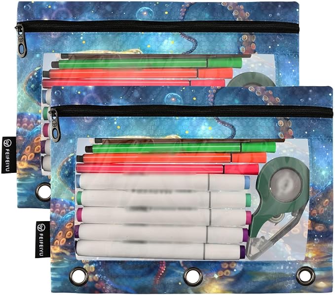 Custom Octopus Galaxy Pencil Pouch - Image 2