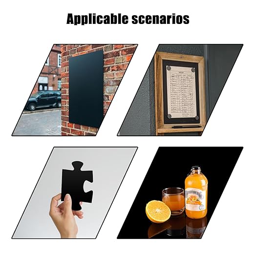 16×12In Black Acrylic Sheet for Laser Cutting 3mm Thick Hard Laser Acrylic Sheet Black Pastic Sheet for Home Decor Sign,DIY Materials for Photo Frame