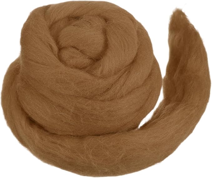 MECCANIXITY Wool Roving Yarn Soft Felting Wool 50g/1.76oz Pure Chunky Roving by MECCANIXITY