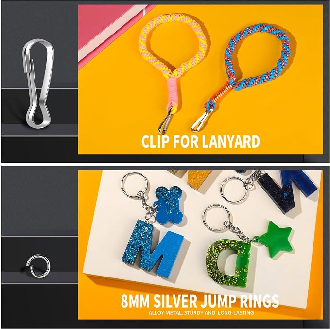 LEOBRO 145PCS Key Rings and Keychain Clips, Keychain Making Kit, Lobster Claw - Image 6